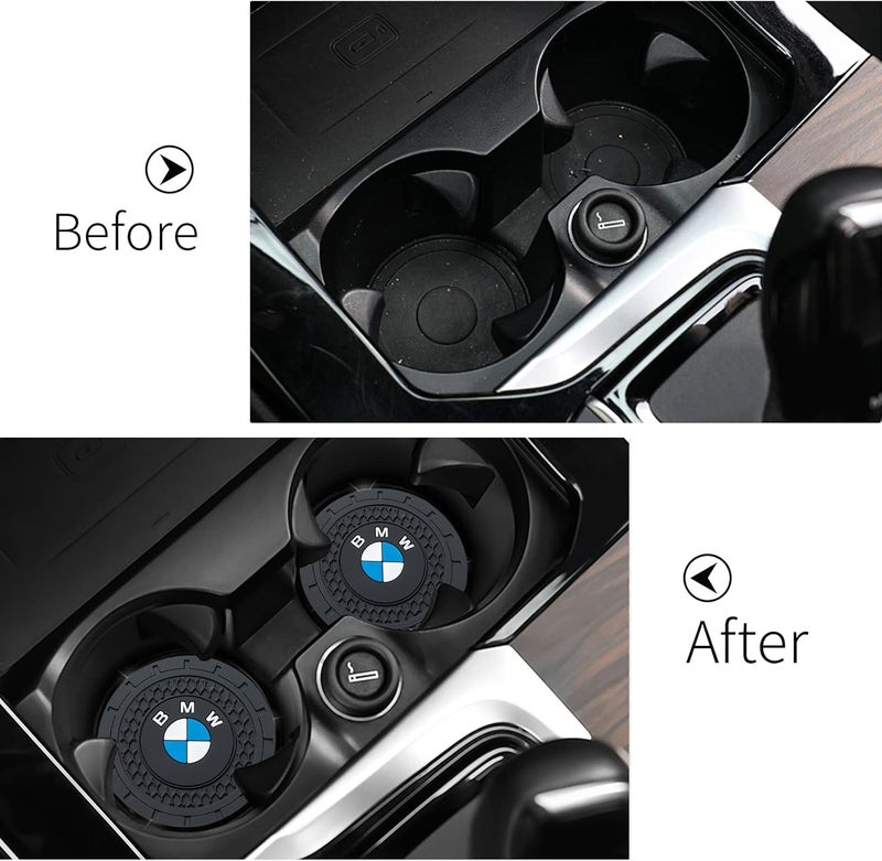 BFIVEANTE Car Cup Holder Coaster for BMW X1 X3 M3 M5 X1 X5 X6 Z4 3 5 7 Series Silicone Cupholder Coaster,Car Interior Accessories,2.76 Inch 2 Pieces - Image 3